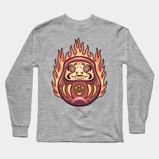 flaming daruma tattoo Long Sleeve T-Shirt